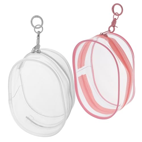 Garneck 2St Puppe Puppentasche Miniatur Plüsch Figur Puppen Aufbewahrung Kindertasche Puppen Transparente Puppen-Präsentationstasche Mini-Taschen-Schlüsselanhänger PVC von Garneck