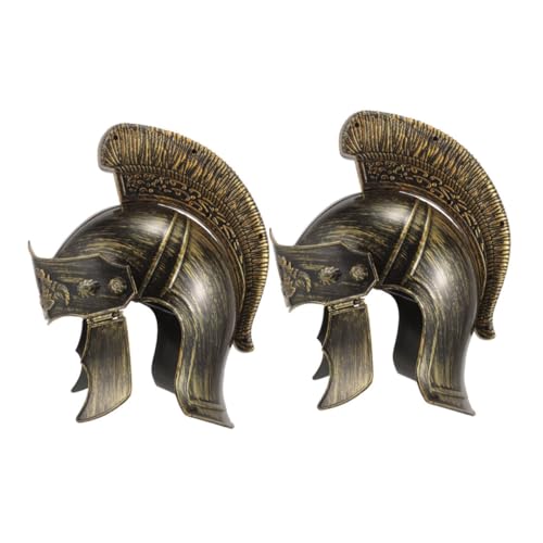 Garneck 2pcs Römische Soldaten Helm Mittelalterliche Krieger Griechische Kostüm Helm Viking Hut Kopfbedeckung Cosplay Zubehör von Garneck