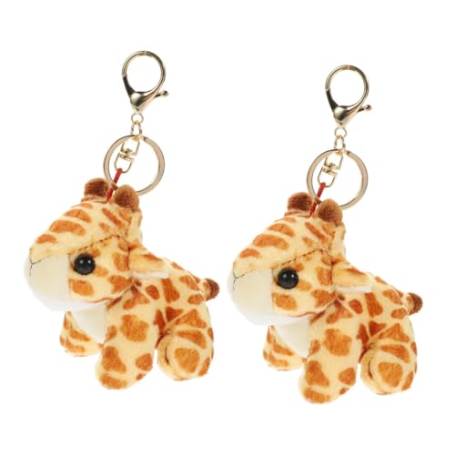 Garneck 2st Giraffe Schlüsselanhänger Kleiner Schlüsselanhänger Für Kinder Giraffen-schlüsselanhänger Taschenanhänger Niedliche Schlüsselanhänger Stofftier-schlüsselanhänger Zinklegierung von Garneck