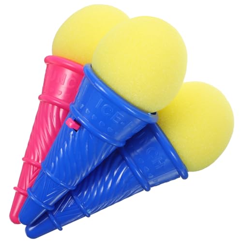 Garneck 3 Stück Flummi Outdoor-Shooter Für -Shooter- Outdoor- Für Ballspielzeug Lustiger Ballwerfer Eiscreme-gastgeschenke Partyartikel Plastik von Garneck