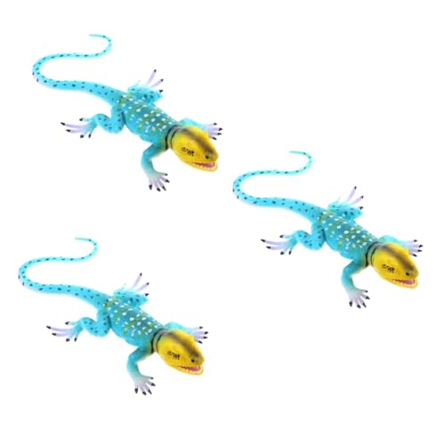 Garneck 3St künstliche Miniatur- Gecko-Miniatur Eidechsenschmuck für Tiere Spielzeug Animal Figures weihnachsgeschenk Tierfigur Eidechsenskulptur Eidechsenfigur PVC von Garneck