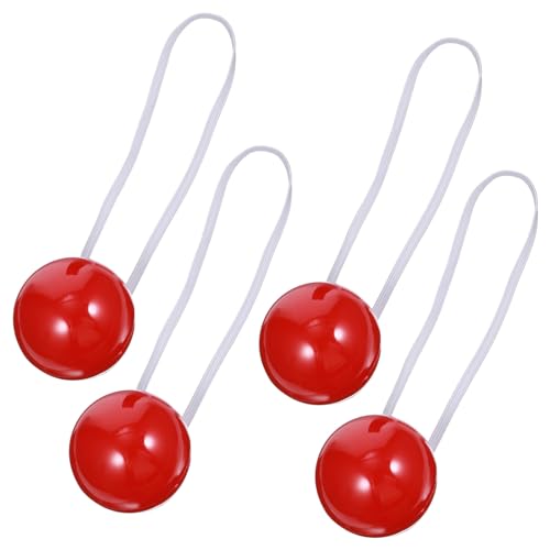 Garneck 4 Stück Leuchtende Clown-Nasen Mit Led-Leuchten Leuchtend Rote Nase Blinkende Rentiernase Weihnachts-Clown-Nase Für Weihnachtsfeier Verkleidung Rudolf-Kostümzubehör Partyzubehör von Garneck