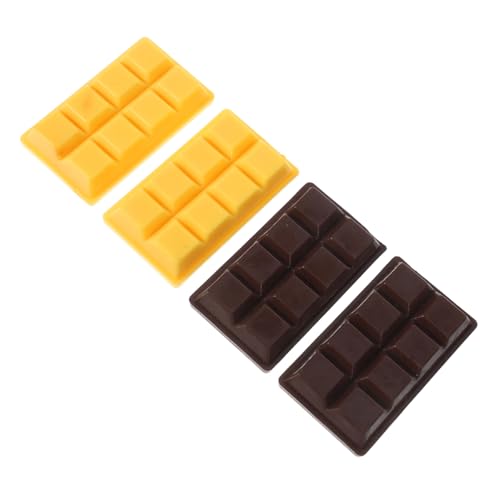 Garneck 4 Stück Simulierte Schokoladenornamente Schokoladenform Gefälschte Schokolade Gefälschte Süßigkeiten Faux Chocolate Bunny Gefälschtes Essen Prop Essen Gefälschtes Gebäck Harz von Garneck