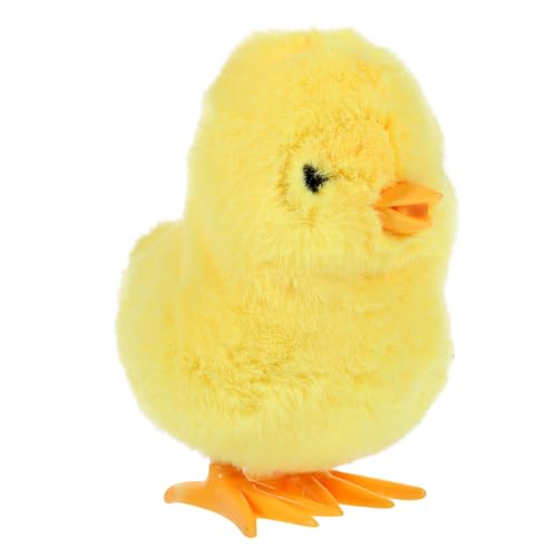 Garneck 4 Stück Springendes gelbes Huhn Wicklung Mini-Osterküken chicken toy Aufziehbares Huhn Spielzeug kleine Kuscheltiere Hühnchen-Uhrwerk-Sprungspielzeug kreatives Hühnerspielzeug von Garneck