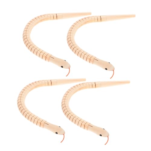 Garneck 4 Stück Teiliges aus Holzspielzeug Schlangen für Flexible Schlangenmodelle Bemalbare Holztiere für Kreative DIY Projekte Unbemalt für Endlosen Garneck 4 Stück Teiliges aus Holzspielzeug Schlangen für Flexible Schlangenmodelle Bemalbare Holztiere für Kreative DIY Projekte Unbemalt für Endlosen von Garneck