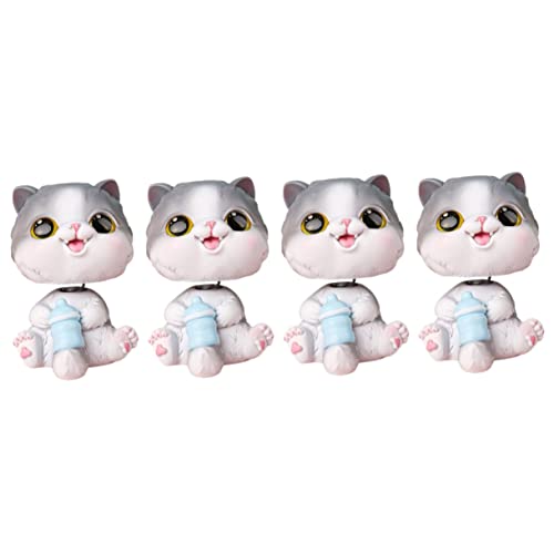 Garneck 4 Süße Katzen Ornamente Mini Katzen Katzenfiguren Mini Figuren Katzenstatue Tierdekoration Katzenfiguren Für Kinder Autodekorationen Winzige Figuren Katzen Teehaustier von Garneck