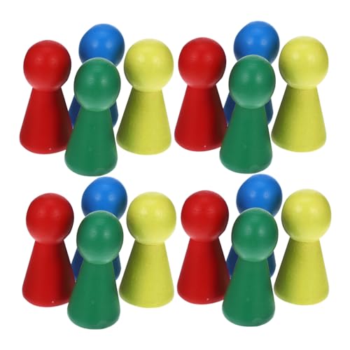 Garneck 5 Sätze Holzschachfigur Schachersatz Brettspiele Spielfiguren Spielfiguren Lernspielzeug Tischmarker Spielzubehör Schach Für Brettspiele Schachbrettzubehör 16 Stück * 5 von Garneck