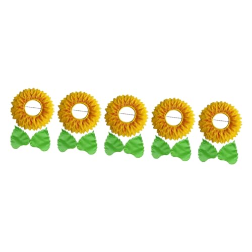 Garneck 5 Sätze Kopfschmuck Aus Sonnenblumen Blumenkopfschmuck Kostümzubehör Sonnenblumenhaube Für Kinder Sonnenblumenkostüm Für Erwachsene Kopfbedeckung Hut Stütze Seidentuch von Garneck