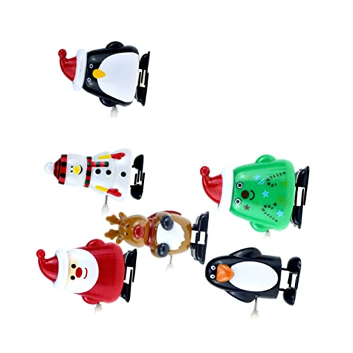 Garneck 6 Stück Aufziehspielzeug Weihnachten – Niedliche Weihnachtsmann - Schneemann - Rentier Und Pinguin Figuren Als Deko Und Für – Spaßige Aufziehfiguren Für Die von Garneck