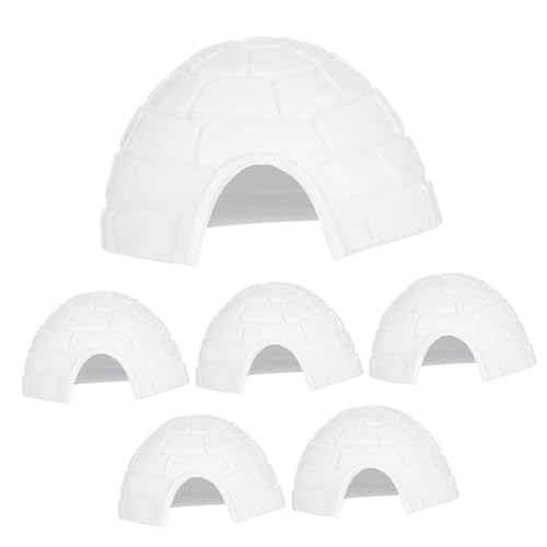 Garneck 6 Stück Mini-Iglu Figuren Set - Lebensechte Iglu Deko Für Feengarten Puppenhaus Und Mikro Landschaft Perfekte Iglu Dekoration Für Kreative Spielwelten von Garneck