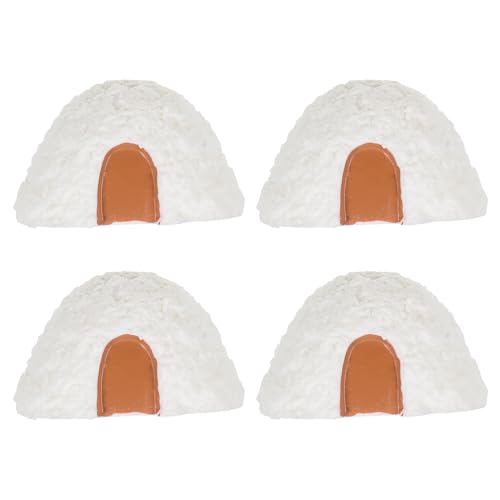 Garneck 6 Stück Mini-Iglu-Figuren Spielzeug Realistisches Polar-Iglu Spielzubehör Bastel-Eishaus-Modelle Kleine Puppenhaus-Iglu-Dekorationen Realistische Polar-Figur von Garneck