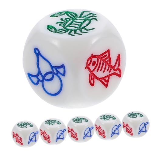 Garneck 6 Stück Teiliges Fisch Garnelen Krabben Würfel aus Robustem Resin für Brettspiele Party Unterhaltung Vintage Club Spielwürfel Spielrequisiten Garneck 6 Stück Teiliges Fisch Garnelen Krabben Würfel aus Robustem Resin für Brettspiele Party Unterhaltung Vintage Club Spielwürfel Spielrequisiten von Garneck