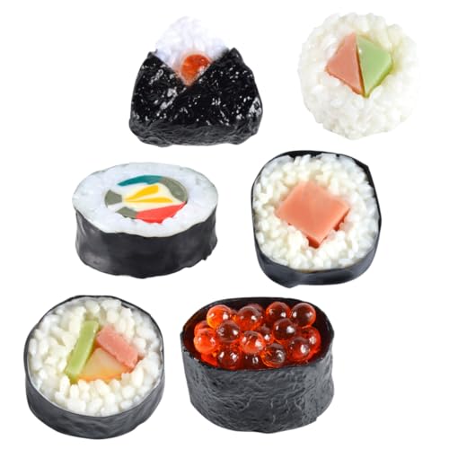 Garneck 6 Stücke Künstliche Sushi Deko - Realistische Simulation Von Nigiri Und Onigiri Für Geburtstagsfeiern - Weihnachtsdekoration Oder Als Perfekt Für Ihre Sushi Themenparty von Garneck