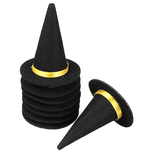 Garneck 8 Mini Hexenhüte Aus Filz – Kleine Hexenhut Deko Für Halloween - Weinflaschenverschluss Und Tischdekoration - Ideal Für Kreative Bastelarbeiten Und Partys von Garneck