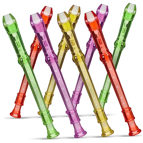 Garneck 8 Stück Mini-Recorder Band Bausatz musikalische kleine Mundharmonika Klarinette musikinstrumente Musical Instruments Klarinette zum Lernen 6-Loch-Klarinette Plastik von Garneck