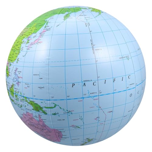 Garneck Aufblasbarer Strandball mit Realistischem Erdglobus Design PVC Material Leicht zu Reinigen Tragbar für Schwimmbad Strandspielzeug und Lernspielzeug Garneck Aufblasbarer Strandball mit Realistischem Erdglobus Design PVC Material Leicht zu Reinigen Tragbar für Schwimmbad Strandspielzeug und Lernspielzeug von Garneck