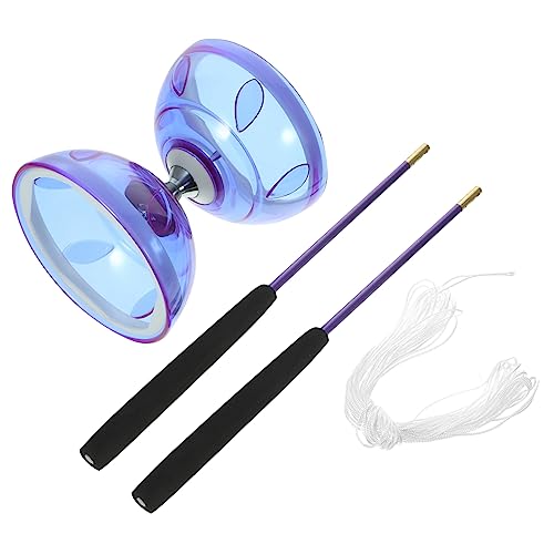 Garneck Diabolo Mit Kugellager – Blaues Jonglier- Für Und Erwachsene - Jumbo Größe Ideal Für Anfänger Und Fortgeschrittene 1 Set Mit Sticks von Garneck