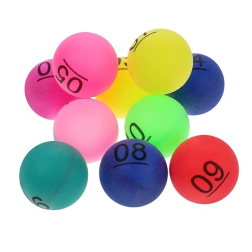 Garneck Farbe Zahlenball Bingo-Zahlen Lotterie-Ball-Maschine Bingokugeln Mit Käfig Tombola-kugelnummern Lotteriekugeln Gewinnspielkugeln Pp von Garneck