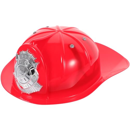 Garneck Feuerwehrmann-Kostüm-Helm: Kinder-Feuerwehrmann-Hut Feuerwehrmann-Kinderhelm Plastikhut Kinderhüte Feuerwehrmann-Helm Für Cosplay-Partyzubehör von Garneck