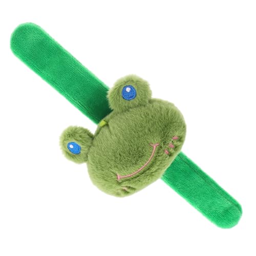 Garneck Frosch-armband Frosch-gastgeschenke Ausgestopfte Tierarmbänder Schlagarmband Kuscheltiere Tierarmbänder Für Kinder Tierliebhaber Für Partys Animal-slap-armband Plüsch Green von Garneck