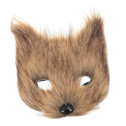 Garneck Fuchs Maske Fuchs Kostümzubehör Halloween-cartoon-maske Maskerademaske Für Partys Einzigartige Maske Maskerade Fuchsmaske Zarte Partymaske Partyzubehör Plastik Light Brown von Garneck