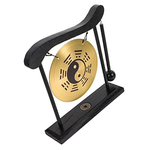 Garneck Gong-verzierung Gong- Einzigartige Gongverzierung Home-Desktop-gong Asiatische Zen-gongs Heimtischdekoration Mini-tischgong Desktop-Ornament Desktop- Black Legierung von Garneck