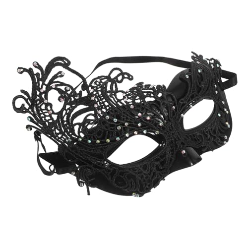 Garneck Halbgesichts-masquerade-maske für Damen Stilvolle Schwarze Spitzenmaske mit Elastischem Band Komfortabel und Modisch für Halloween Karneval Ball Tanzparty und Kostümveranstaltungen Garneck Halbgesichts-masquerade-maske für Damen Stilvolle Schwarze Spitzenmaske mit Elastischem Band Komfortabel und Modisch für Halloween Karneval Ball Tanzparty und Kostümveranstaltungen von Garneck