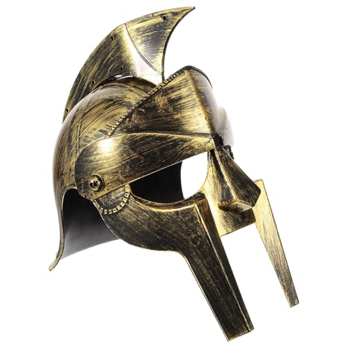 Garneck Halloween Antiker Römischer Soldatenhelm Mittelalterlicher Ritter-Soldat-Krieger-Kostümhelm Hut Römischer Gladiatorenhelm Cosplay-Kopfbedeckungszubehör von Garneck