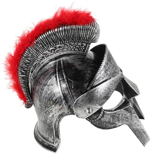 Garneck Halloween Römische Soldaten Helm Mittelalterliche Ritter Gladiator Krieger Griechische Kostüm Helm Wikinger Ritter Hut Kopfbedeckung Ritter Cosplay Zubehör von Garneck