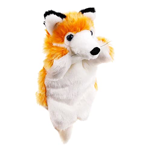 Garneck Handpuppe Hand Puppet handspielpuppen plushbit Pädagogisches Fantasiespielzeug Kinderspielzeug Spaß Fingerpuppen Mund Zubehör für Kleinkinder Plüschpuppe Orange von Garneck