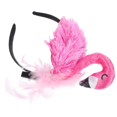 Garneck Hawaii-Flamingo-Stirnband Led-Flamingo-Kopfschmuck-Tiara Leuchtender Flamingo-Haarreifen Sommer-Strand-Luau-Party-Kopfschmuck Für Karneval Tropisches Haar-Accessoire von Garneck