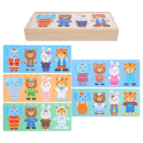 Garneck Holztiere Ankleidepuzzle aus Hochwertigem Holz mit Glatten Kanten Leicht Zusammenzubauen Pädagogisches für Ab Jahren Fördert Denkvermögen und Feinmotorik als Geburtstagsgeschenk Garneck Holztiere Ankleidepuzzle aus Hochwertigem Holz mit Glatten Kanten Leicht Zusammenzubauen Pädagogisches für Ab Jahren Fördert Denkvermögen und Feinmotorik als Geburtstagsgeschenk von Garneck