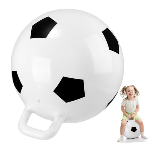 Garneck Hopper Ball Für - Hüpfball in Fußball-Design Ideal Ab 6 Jahren 45 cm Groß Perfektes Für Spaß Im Freien Und Drinnen Fördert Balance Und Bewegung von Garneck