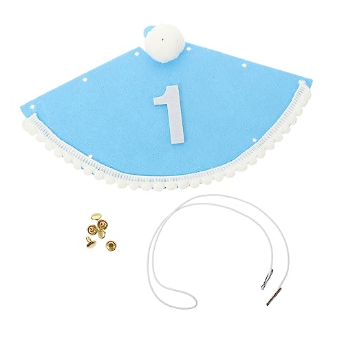 Garneck Hut zum 1. Geburtstag kindermütze kappe Festliche Kopfbedeckung Geburtstagshüte in Pastell kleiner Junge Babygeburtstag Kopfbedeckung Kindergeburtstag Haarband Vlies Blue von Garneck