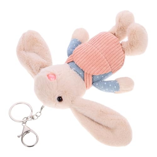 Garneck Kaninchen Plüschtier Schlüssel ausgestopft süße Sachen Frosch Babyspielzeug Hasen anhänger hase anhänger Babies Key Chain Kuscheltier-Anhänger Hasenornament kurzer Plüsch von Garneck