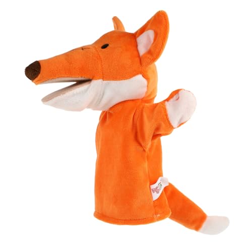 Garneck Krähe Handpuppe interaktives Puppen Finger Puppets Kid Toys Erwachsener Puppentheater für Mini-Fingerpuppen Tierkopf-Fingerspielzeug Plüsch Orange von Garneck