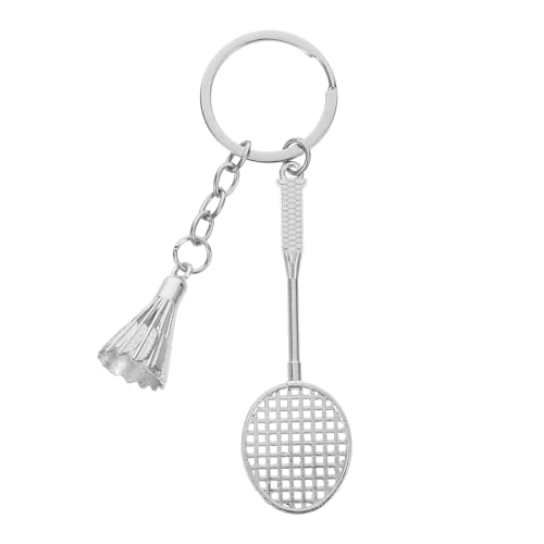 Garneck Kreative Rucksackkette Zum Aufhängen, Badmintonschläger-zubehör, Kreativer Metall-badminton-schlüsselanhänger, Anhänger Für Sportfans, Anhänger, Fledermaus-schlüsselanhänger von Garneck