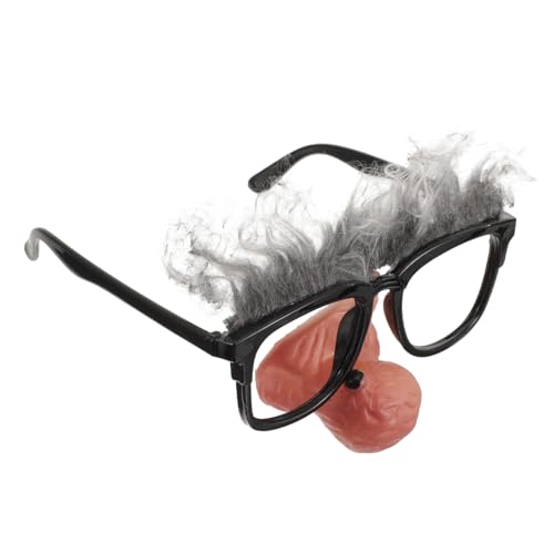 Garneck Lustige Clown Nase Mit Brille Professionelles Party Accessoire Für Halloween Und Weihnachtsfeiern Schwarze Große Nasenbrille Für Unvergessliche Auftritte von Garneck