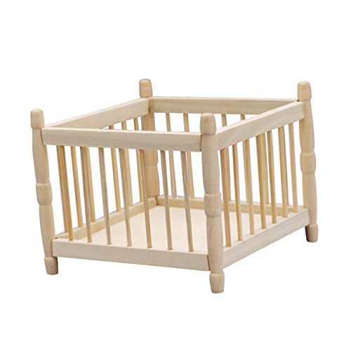 Garneck Mini Babybett Aus DIY Puppenbett Für Kinderzimmer Dekoration Miniatur Möbel Für Puppenhaus Und Rollenspiele Ideales Für Kleine Puppeneltern von Garneck