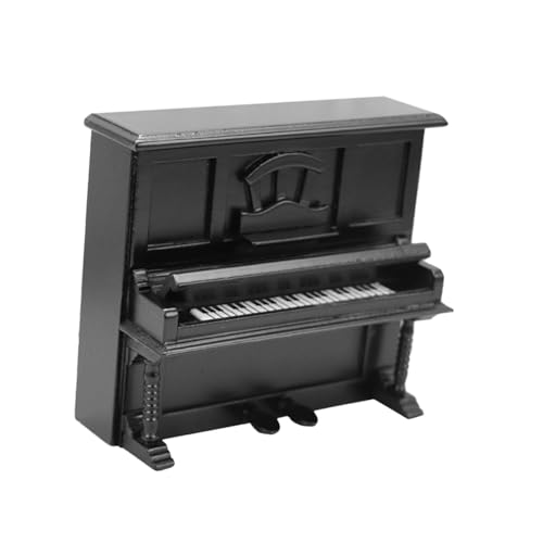 Garneck Mini-Piano-Modell Puppenhaus-miniaturklavier Miniatur-klaviermodell Klavier Für Puppenhaus Puppenhausklavier Black Holz von Garneck