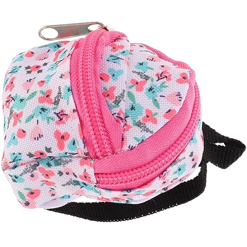 Garneck Mini Puppenrucksack Mit Reißverschluss - Niedlicher Rucksack Für Puppen - Ideal Als Schulbedarf Oder Fotografie Requisite in Rosa Perfekte Puppentasche Für Kleine Abenteurer von Garneck