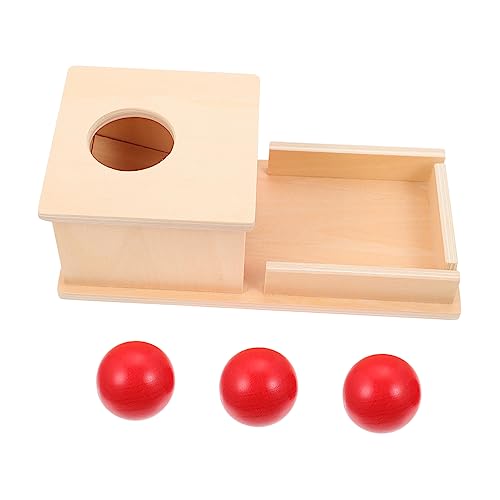 Garneck Montessori Objekt Permanenz Box Für Babys - Pädagogisches Holzspielzeug Mit Bunten Kugeln Für Kleinkinder - Fördert Feinmotorik Und Frühe Entwicklung Ideal Für 6 12 Monate von Garneck