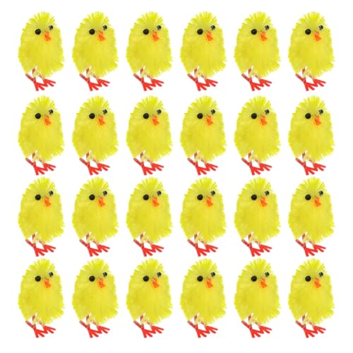 Garneck Osterfell Küken: 30Pcs Osterküken Baby Küken Flauschige Chenille Küken Weiche Plüsch Osterküken Mini Chicks Gefülltes Tierküken für Osterfeier Gefällt Mir DIY Osterdekor. von Garneck