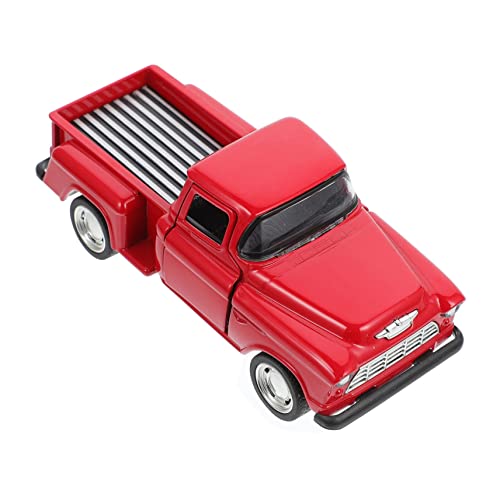 Garneck Pickup-Truck-Modell bastelset basteln für kinderzimmerdeko buggys weihnsgeschenke Sammlerauto Spielzeuglastwagen Miniatur-Auto- Miniaturauto Legierung rot von Garneck