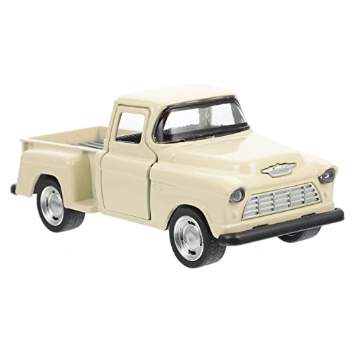 Garneck Pickup-Truck-Modell bastelset basteln für wheinatsgeschenke Buggy -Feuerwehrauto Vintage - kleines LKW- Auto Fahrzeugmodell Legierung Beige von Garneck