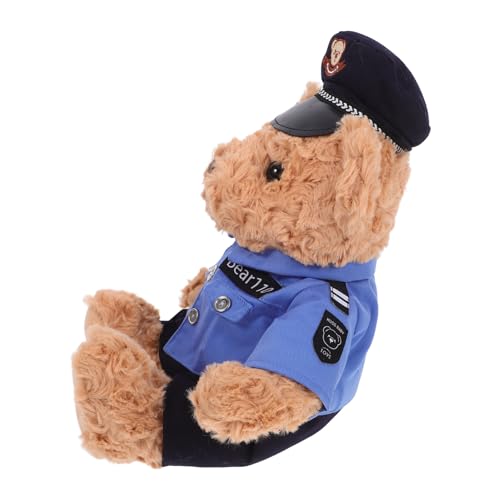 Garneck Polizeibärenpuppe Stofftier Für Bär Gefüllt Flauschige Kuscheltiere Bärenspielzeug Kuscheltiere Für Mädchen Für Kuscheltiere Bär Stofftier Bär Plüsch von Garneck