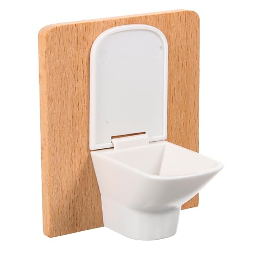 Garneck Puppenzimmer Spielzeughaus Toilettenschüssel Mini Miniatur Puppen Zubehör Rollenspiel Toilette Mini Töpfchen Puppenhaus Möbel Miniatur Puppenhaus Toilette Mini Möbel Holz von Garneck