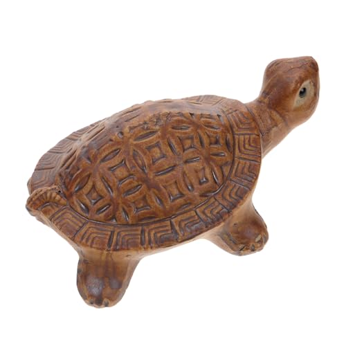 Garneck Schildkröten Ornament Meeresschildkröten Meeresschildkrötenfigur Plüsch Realistische Schildkrötenmodelle Wasserschildkrötenbecken Schildkrötenbeckendekorationen Aquarien von Garneck