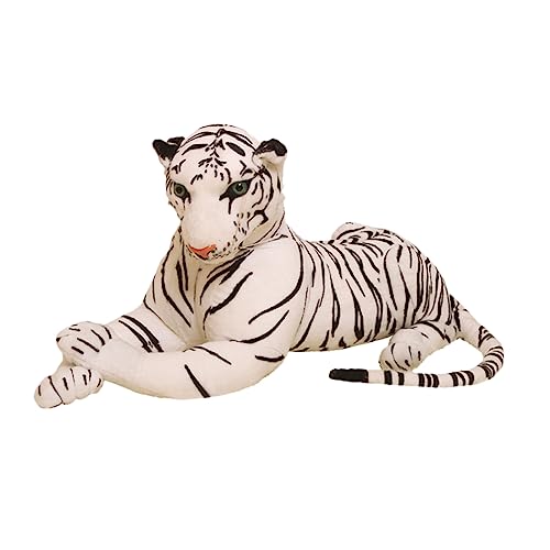 Garneck Simulation Tiger Animal Figures weihnachsgeschenk weihnsgeschenke geburtstagsmitgebsl wohnzimmerdeko Toy ausgestopftes Tierspielzeug Stoffpuppen Tiger Tigerpuppe Weiß von Garneck