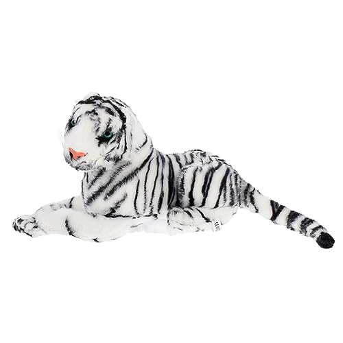 Garneck Stoffpuppen Simulation Tiger Mit Tieren Gefüllte Puppen Ausgestopftes Tierspielzeug Tiger Tigerpuppe Weiß von Garneck